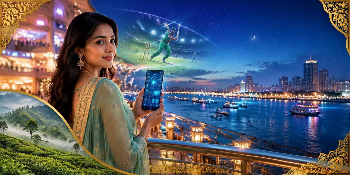 সিলেটের চা বাগানে মোবাইলে ক্রিকেট বেটিং করছেন একজন ব্যবহারকারী